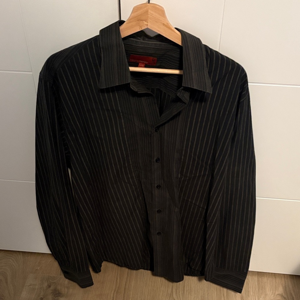Classic Black Striped Men's Shirt